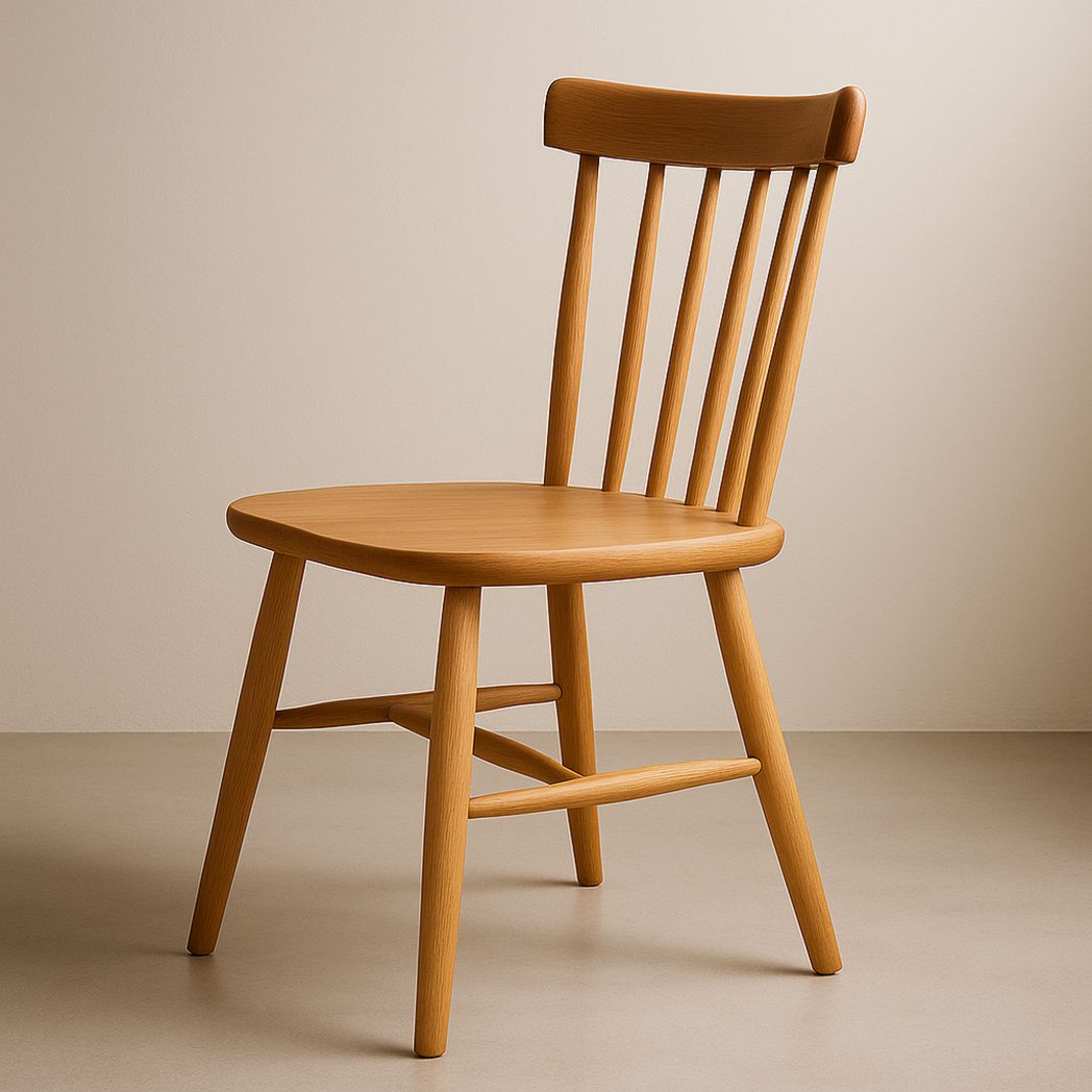 Chaise de salle à manger en bois massif chêne clair forme classique